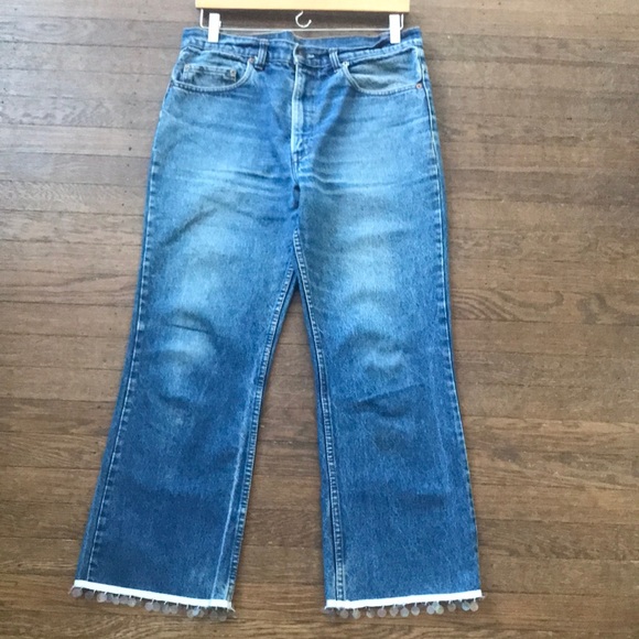 Levi's Denim - Vintage Levi's jeans 517 0217 Red Tab  Embellished size 34 RARE 80’s